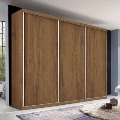 Guarda Roupa Casal 3 Portas De Correr 4 Gavetas Cronos Minastex Branco
