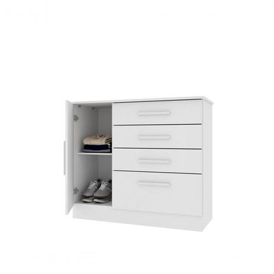 Cômoda Chicago 4 Gavetas 1 Portas Tcil
