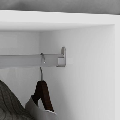 Guarda-roupas 4 Portas 2 Gavetas 100% Mdf Alonzo Sem Espelho E Com Pés - Lopas Branco