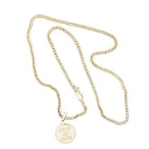 Corrente Grumet 3mm Pingente Medalha Deus Te Guie