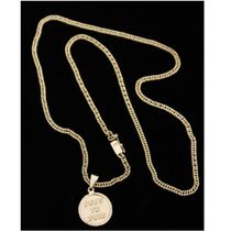 Corrente Grumet 3mm Pingente Medalha Deus Te Guie