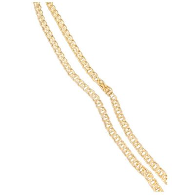 Corrente Friso Fecho Gaveta 6mm 40g Banhado A Ouro 18k