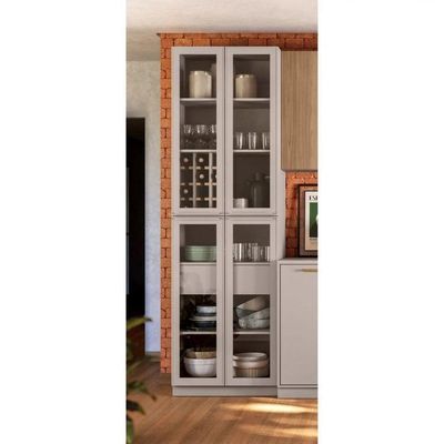 Cristaleira 4 Portas Em Vidro Essence 230cm - Itatiaia Fendi