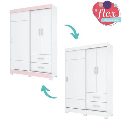 Guarda Roupa Solteiro 03 Portas 02 Gavetas Corba Briz