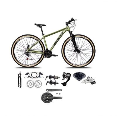 Bicicleta Aro 29 Absolute Nero 5 Câmbios 27v Shimano Altus Freios Hidráulicos Pneu Com Faixa - Oliva
