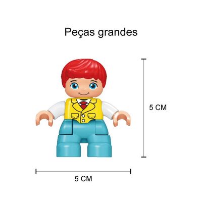 Bloco De Montar Grande Mundo Encantado 126 Peças Xalingo