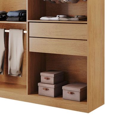 Closet Solteiro Hera 2 Gavetas 4 Prateleiras Mdf Rufato Imbuia