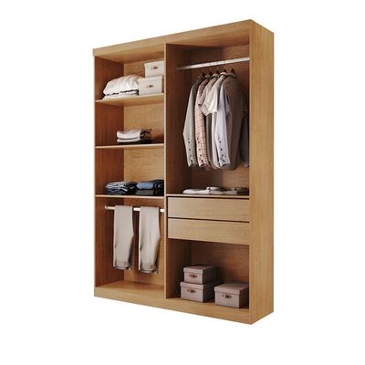 Closet Solteiro Hera 2 Gavetas 4 Prateleiras Mdf Rufato Imbuia
