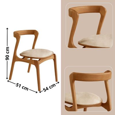 Conjunto Com 2 Cadeiras Madeira Solaris Moderna Mobilia.
