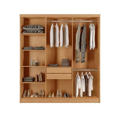 Guarda Roupa Casal Dunas Mdf 6 Portas E 2 Gavetas Moderna Naturalle/off White