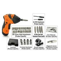 Kit Parafusadeira 4.8v 45 Acessórios Bateria Recarregável