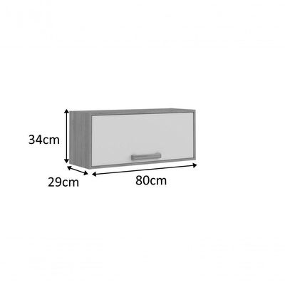 Armário Aéreo Napoles 80cm 1 Portas - Itatiaia Cinamomo-off White