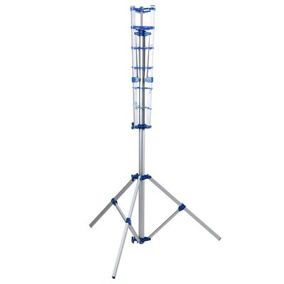 Varal de Chão Parabólico Mor 006052 em Alumínio - Prata/Azul