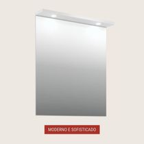 Espelho Para Banheiro Com Led 80cm Mdf Freijó- On Móveis