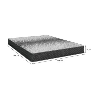 Colchão Casal Umaflex Thor em Espuma D33 19 x 138 x 188 cm – Preto/Cinza
