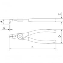 Alicate Para Anéis Interno Curvo 7" Tramontina Pro