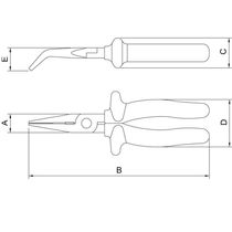 Alicate Bico Curvo Isolado 8" Tramontina Pro - Iec 60900