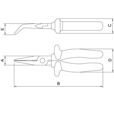 Alicate Bico Curvo Isolado 8" Tramontina Pro - Iec 60900
