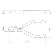 Alicate Com Corte Diagonal 4" Tramontina Basic Aço Especial Com Empunhadura Em Pvc Azul