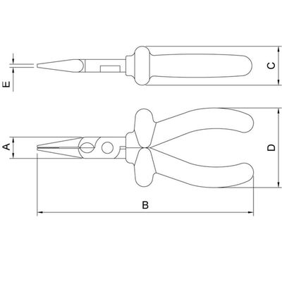 Alicate Meia Cana Isolado 6" Tramontina Pro - Iec 60900