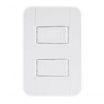 Conjunto 4x2 2 Interruptores Paralelos 10 A 250 V Tramontina Tablet Branco