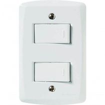 Conjunto 4x2 1 Interruptor Simples 10 A 250 V 1 Interruptor Paralelo 10 A 250 V Tramontina Lux2