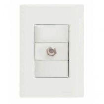 Conjunto 4x2 1 Tomada Tv-sat Coaxial Tramontina Giz Branco