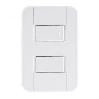 Conjunto 4x2 1 Interruptor Simples 10 A 250 V 1 Interruptor Paralelo 10 A 250 V Tramontina Tablet