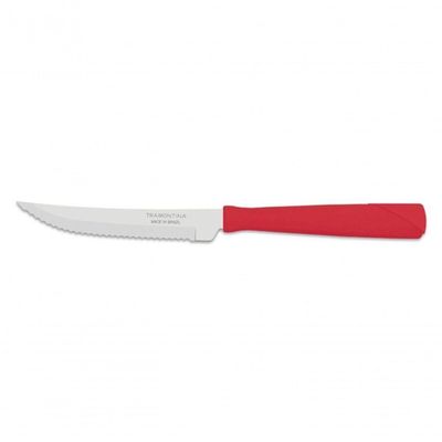 Faca Para Churrasco Tramontina New Kolor 4" Vermelha