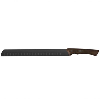 Faca Para Fatiar Tramontina Black 10 Cabo De Madeira