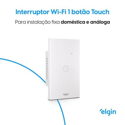 Interruptor Touch Smart 1 Botão Compatível Com Alexa E Google Home