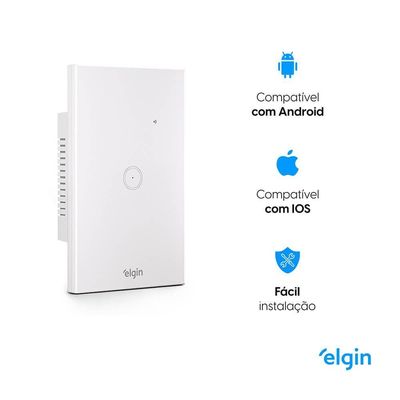 Interruptor Touch Smart 1 Botão Compatível Com Alexa E Google Home