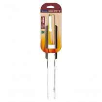 Pegador De Carne Tramontina Churrasco Aço Inox E Cabo De Madeira Polywood Castanho