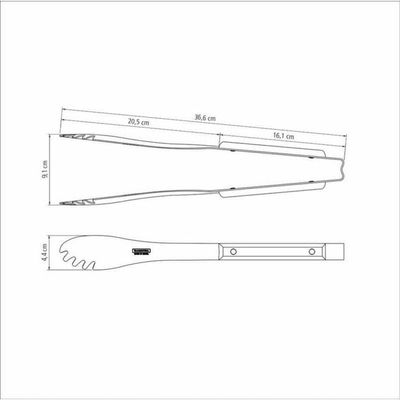 Pegador De Carne Tramontina Churrasco Aço Inox Com Cabo Polywood Vermelho
