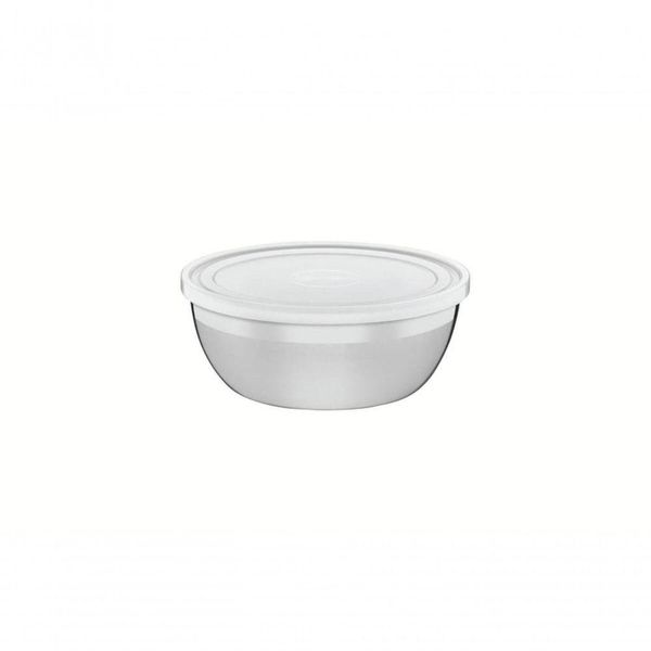 Pote Redondo Tramontina Freezinox Em Inox Com Tampa Plástica 0,8 Litros