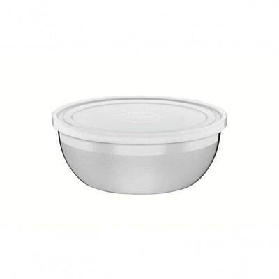Pote Tramontina Freezinox Redondo Em Inox Com Tampa Plástica 2,2 Litros
