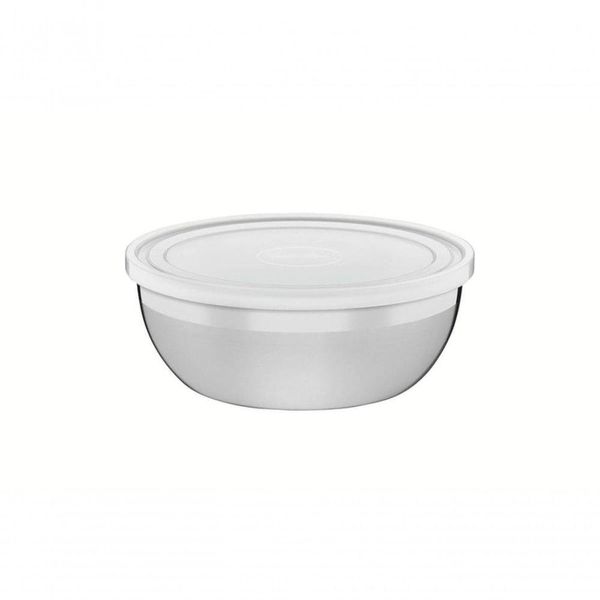 Pote Tramontina Freezinox Redondo Em Inox Com Tampa Plástica 1,6 Litros