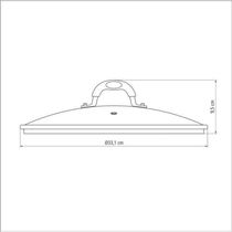 Tampa Tramontina Mônaco Em Vidro Alça Aço Inox 32cm