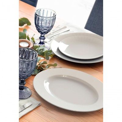 Travessa Oval Tramontina Maria Augusta Em Porcelana Branca 40x29cm