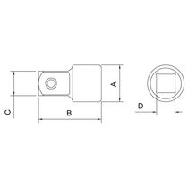 Adaptador Em Aço Cromo Vanádio Encaixe 3-8" F X 1-2" M Tramontina Pro