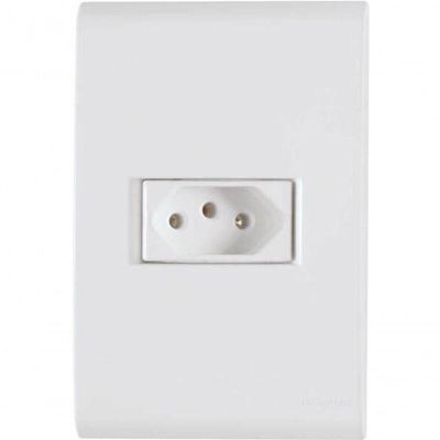 Conjunto 4x2 1 Tomada 2p+t Tramontina Liz 20 A 250 V Branco