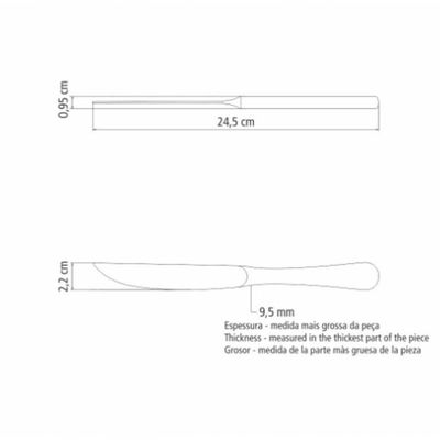 Faca Para Churrasco Tramontina Classic Forjada Em Aço Inox