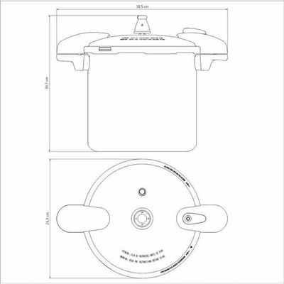 Panela De Pressão Tramontina Valência Alumínio 24cm 10l