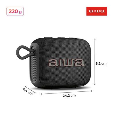 Caixa De Som Speaker Aiwa AWS-SP-07-B 7W Bluetooth IPX6 Bivolt