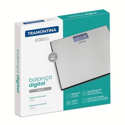 Balança Digital Corporal Tramontina Adatto Em Aço Inox
