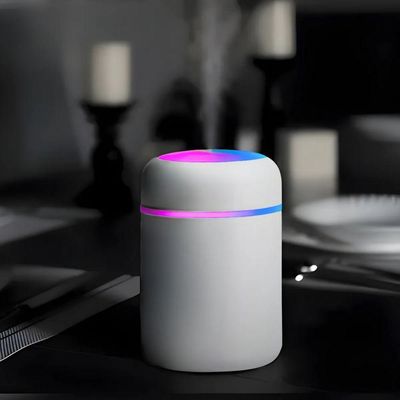Umidificador Portátil Usb 300ml Branco Bivolt – Ultrassônico Com Luminária Led