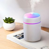 Umidificador Portátil Usb 300ml Branco Bivolt – Ultrassônico Com Luminária Led