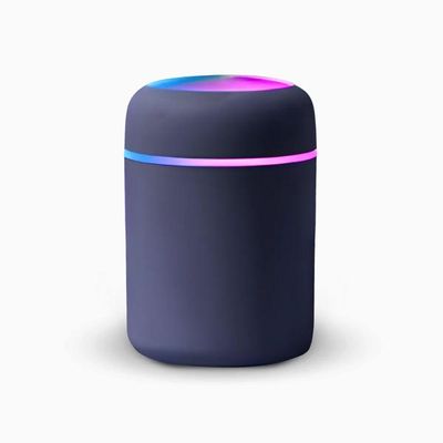 Umidificador Portátil Ultrassônico Usb 300ml – Cinza Escuro Com Função Luminária - Bivolt