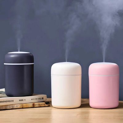 Umidificador Portátil Ultrassônico Usb 300ml – Cinza Escuro Com Função Luminária - Bivolt