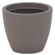 Vaso Tramontina Asteca Em Polietileno Concreto Com Prato 38cm